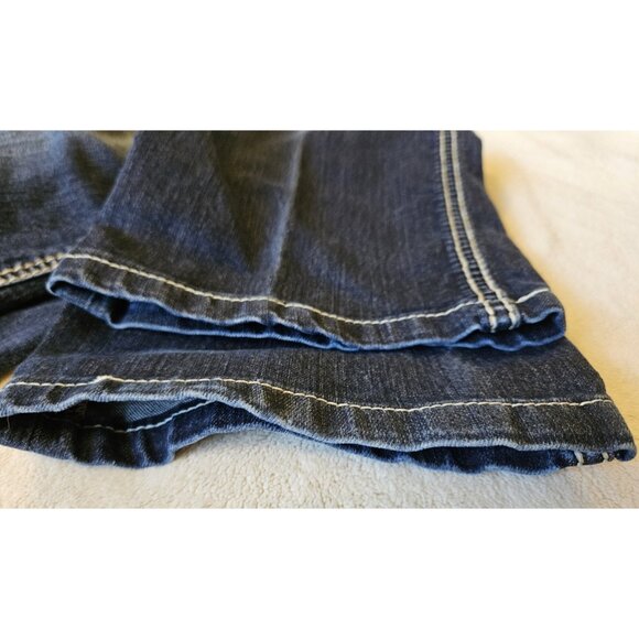 Silver Jeans Co Berkley Womens 31x34 Blue Thick White Stitching Lowrise - Picture 8 of 14